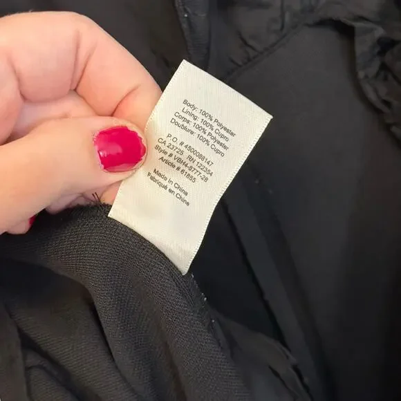 Aritzia Wilfred Ecoulement Tie Back Jumpsuit Womens 0 Black Cropped Wide Leg - Picture 10 of 10